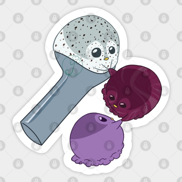 Penguinscoops - Scooping Sticker by JuditangeloZK